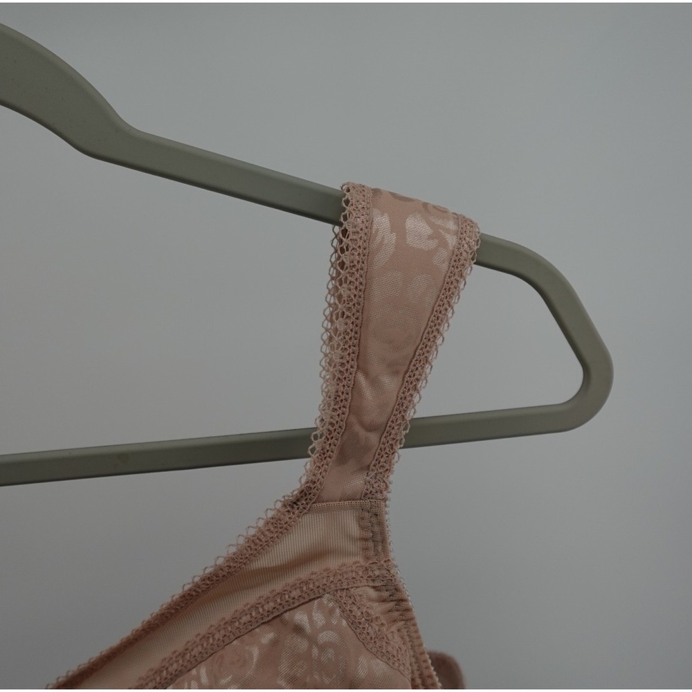 Playtex 18 Hour Ultimate Shoulder Comfort Bra 4693 Tan Floral Jacquard 38C - Picture 2 of 6